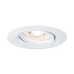 Spot encastré LED Nova Mini Coin Luminaire individuel orientable rond 66mm 15 Coin 4W 310lm 230V 2700K Blanc dépoli
