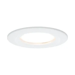Spot encastré LED Nova Plus Coin Luminaire individuel fixe IP44 rond 78mm Coin 6W 470lm 230V gradable 2700K Blanc dépoli