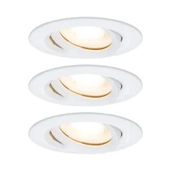 Spot encastré LED Nova Plus Kit de 3 orientable IP65 rond 93mm 30 GU10 3x7W 3x460lm 230V gradable 2700K Blanc dépoli
