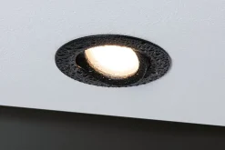 Spot encastré LED Nova Plus Coin Kit de base orientable IP65 rond 93mm 30 Coin 3x6W 3x470lm 230V gradable 2700K Noir mat