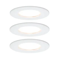 Spot encastré LED Nova Plus Coin Kit de base fixe IP44 rond 78mm Coin 3x6W 3x470lm 230V gradable 2700K Blanc dépoli