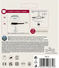 Spot encastré LED Nova Plus Luminaire individuel orientable IP65 rond 93mm 30 GU10 6W 470lm 230V gradable 4000K Blanc dépoli