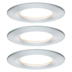 Spot encastré LED Nova Plus Coin Kit de base fixe IP44 rond 78mm Coin 3x6W 3x470lm 230V gradable 2700K Alu tourné