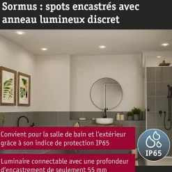 Spot encastré LED Sormus Kit de 3 IP65 rond 100mm 3x4,8W / 1,5W 3x300lm 230V 3000K Blanc