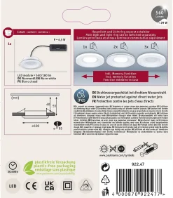 Spot encastré LED Sormus Luminaire individuel IP65 rond 100mm 4,8W / 1,5W 300lm 230V 3000K Blanc