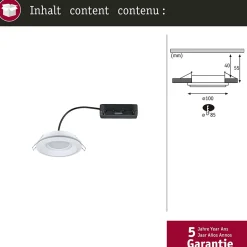 Spot encastré LED Sormus Luminaire individuel IP65 rond 100mm 4,8W / 1,5W 300lm 230V 3000K Blanc