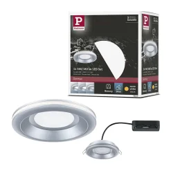 Spot encastré LED Sormus Luminaire individuel IP65 rond 100mm 4,8W / 1,5W 300lm 230V 3000K Chrome mat