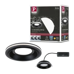 Spot encastré LED Sormus Luminaire individuel IP65 rond 100mm 4,8W / 1,5W 300lm 230V 3000K Noir