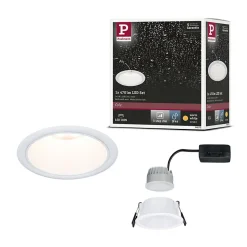 Spot encastré LED 3-Step-Dim Cole Coin Kit de 1 IP44 rond 88mm Coin 6W 470lm 230V gradable 2700K Blanc