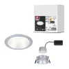 Spot encastré LED 3-Step-Dim Cole Coin Kit de 1 IP44 rond 88mm Coin 6W 470lm 230V gradable 2700K Argent mat
