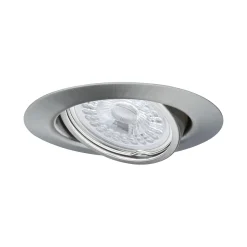 Spot encastré LED 3-Step-Dim Base Kit de base orientable rond 90mm 20 GU10 3x5W 3x350lm 230V gradable 3000K Acier brossé