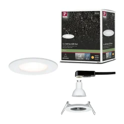 Spot encastré LED 3-Step-Dim Nova fixe IP44 rond 78mm GU10 6,5W 460lm 230V gradable 2700K Blanc dépoli