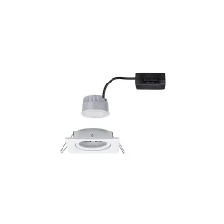 Spot encastré LED 3-Step-Dim Nova Coin orientable carré 84x84mm 50 Coin 6W 470lm 230V gradable 2700K Blanc dépoli