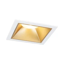 Spot encastré LED 3-Step-Dim Cole Coin Kit de 3 IP44 carré 88x88mm Coin 3x6W 3x470lm 230V gradable 2700K Blanc Doré mat