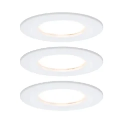 Spot encastré LED 3-Step-Dim Nova Coin Kit de base fixe IP44 rond 78mm Coin 3x6W 3x470lm 230V gradable 2700K Blanc dépoli