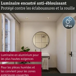 Spot encastré LED 3-Step-Dim Cole Coin Kit de 3 IP44 rond 88mm Coin 3x6W 3x470lm 230V gradable 2700K Noir