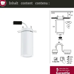 Spot encastré LED 3-Step-Dim Turnal rond 60mm 90 Coin 6W 470lm 230V gradable 2700K Blanc dépoli