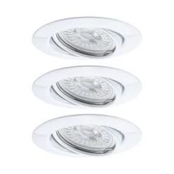 Spot encastré LED 3-Step-Dim Base Kit de base orientable rond 90mm 20 GU10 3x5W 3x350lm 230V gradable 3000K Blanc