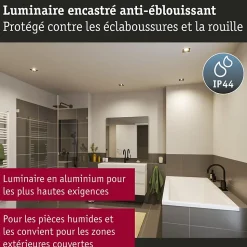 Spot encastré LED 3-Step-Dim Cole Coin Kit de 1 IP44 carré 88x88mm Coin 6W 470lm 230V gradable 2700K Noir