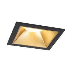 Spot encastré LED 3-Step-Dim Cole Coin Kit de 3 IP44 carré 88x88mm Coin 3x6W 3x470lm 230V gradable 2700K Noir Doré mat