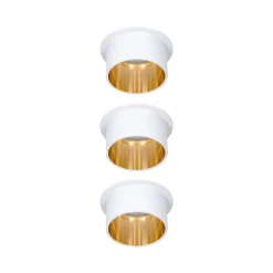 Spot encastré LED 3-Step-Dim Gil Coin Kit de base IP44 rond 68mm Coin 3x6W 3x470lm 230V gradable 2700K Blanc dépoli Doré