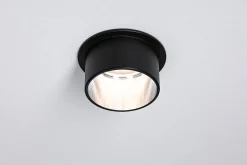 Spot encastré LED 3-Step-Dim Gil Coin Kit de base IP44 rond 68mm Coin 3x6W 3x470lm 230V gradable 2700K Noir mat Acier brossé