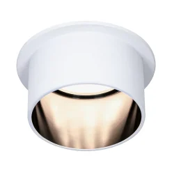 Spot encastré LED 3-Step-Dim Gil Coin IP44 rond 68mm Coin 6W 470lm 230V gradable 2700K Blanc dépoli Noir mat