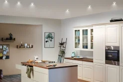 Spot encastré LED 3-Step-Dim Gil Coin IP44 rond 68mm Coin 6W 470lm 230V gradable 2700K Blanc dépoli Noir mat