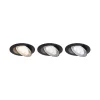 Spot encastré LED White Select Aumus Spot individuel rond 105mm 90 5W 700lm 230V gradable 2700 - 6500K Noir