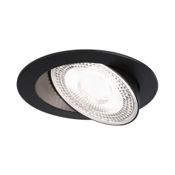 Spot encastré LED White Select Aumus Spot individuel rond 105mm 90 5W 700lm 230V gradable 2700 - 6500K Noir