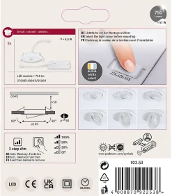 Spot encastré LED White Select Aumus Spot individuel rond 105mm 90 5W 700lm 230V gradable 2700 - 6500K Blanc