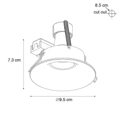 Spot encastré moderne blanc - Gijs