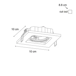 Spot encastré moderne blanc orientable - Qure