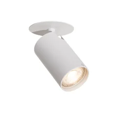 Spot encastré moderne blanc GU10 50 mm - Chels