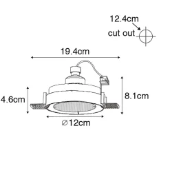 Spot encastré moderne blanc GU10 AR70 rond sans bordure - Oneon