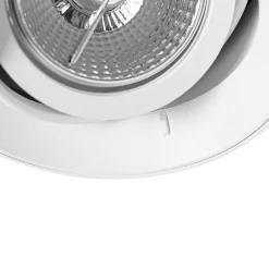 Spot encastré moderne blanc GU10 AR70 rond sans bordure - Oneon