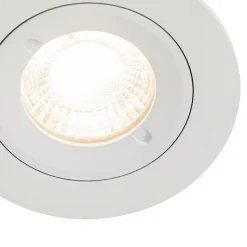 Spot encastré moderne blanc rond IP44 - Xena Round