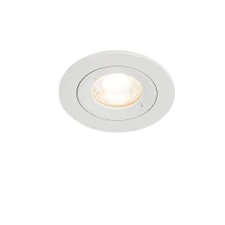 Spot encastré moderne blanc rond IP44 - Xena Round