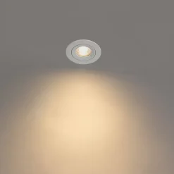 Spot encastré moderne blanc rond IP44 - Xena Round