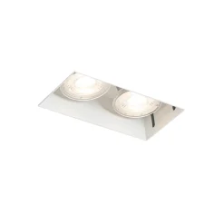 Spot encastré moderne blanc GU10 sans bordure 2 lumières - Oneon