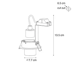 Spot encastré moderne bronze foncé orientable GU10 35 mm rond - Installa