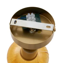 Spot encastré moderne doré avec verre ambré rond - Teddy