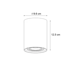 Spot encastré moderne métal canon de fusil GU10 inclinable 50 mm - Rondoo Up