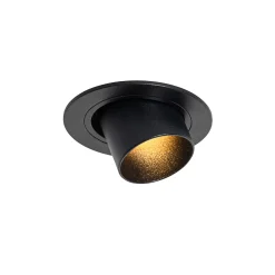 Spot encastré moderne noir orientable GU10 35 mm rond - Installa