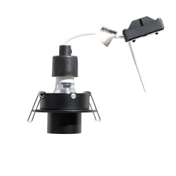 Spot encastré moderne noir orientable GU10 35 mm rond - Installa