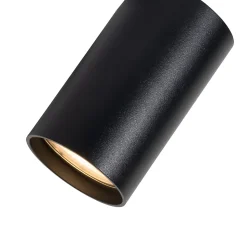 Spot encastré moderne noir GU10 50 mm - Chels