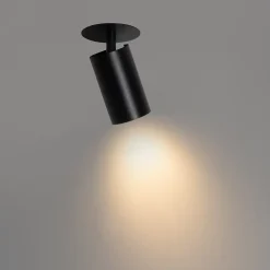 Spot encastré moderne noir GU10 50 mm - Chels