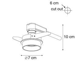 Spot encastré moderne noir avec intérieur doré - Insta