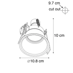 Spot encastré moderne noir AR70 - Dept