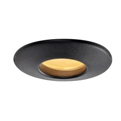 Spot encastré moderne noir IP44 - Gap